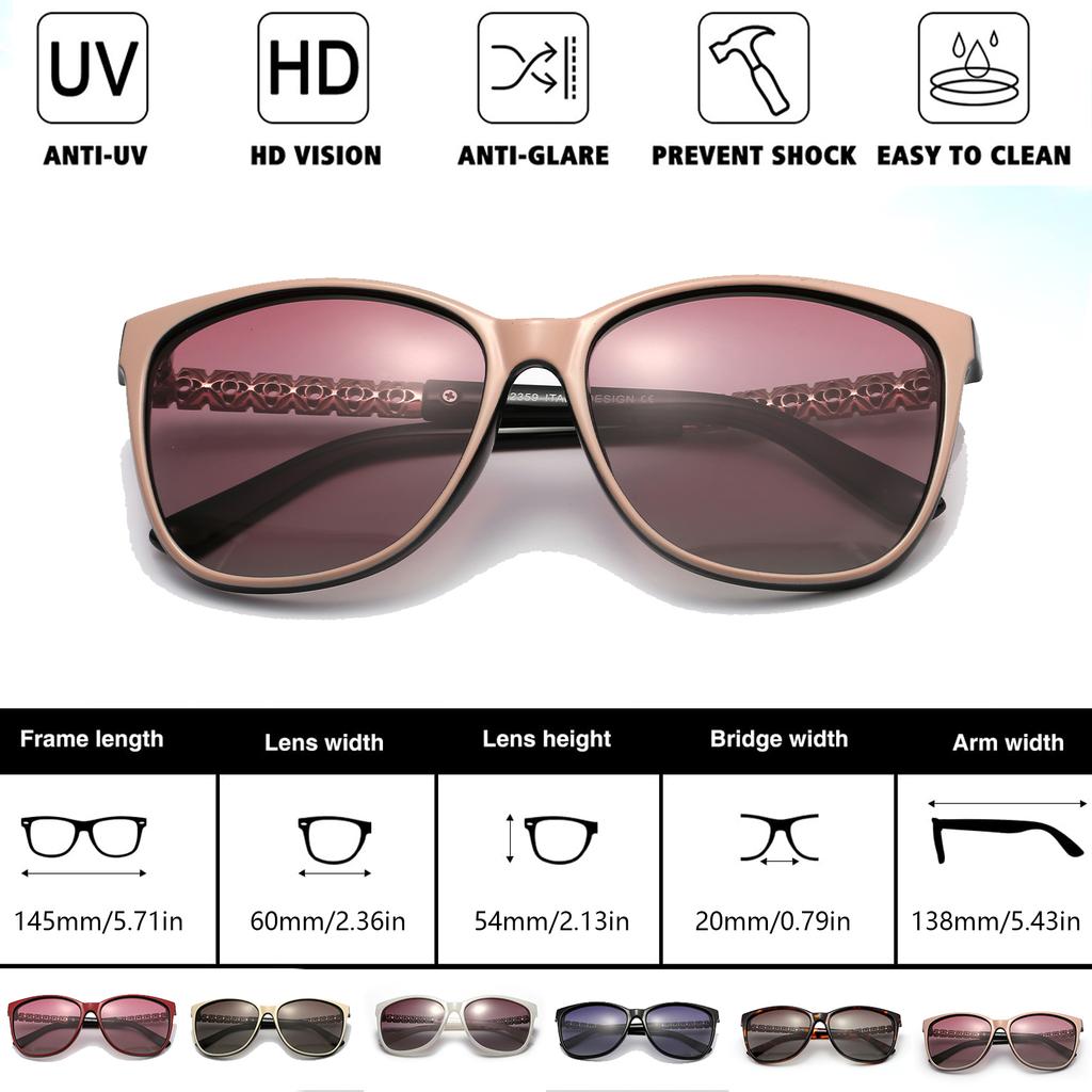 Polarized Sunglasses For Women Fashion Women's Sunglasses UV400 Cat Eye Glasses For Traveling Driving Shopping Partying