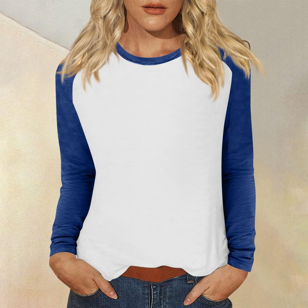 Women's T Shirt Print Long Sleeve Daily Fashion Basic Round Neck Raglan Sleeve Top