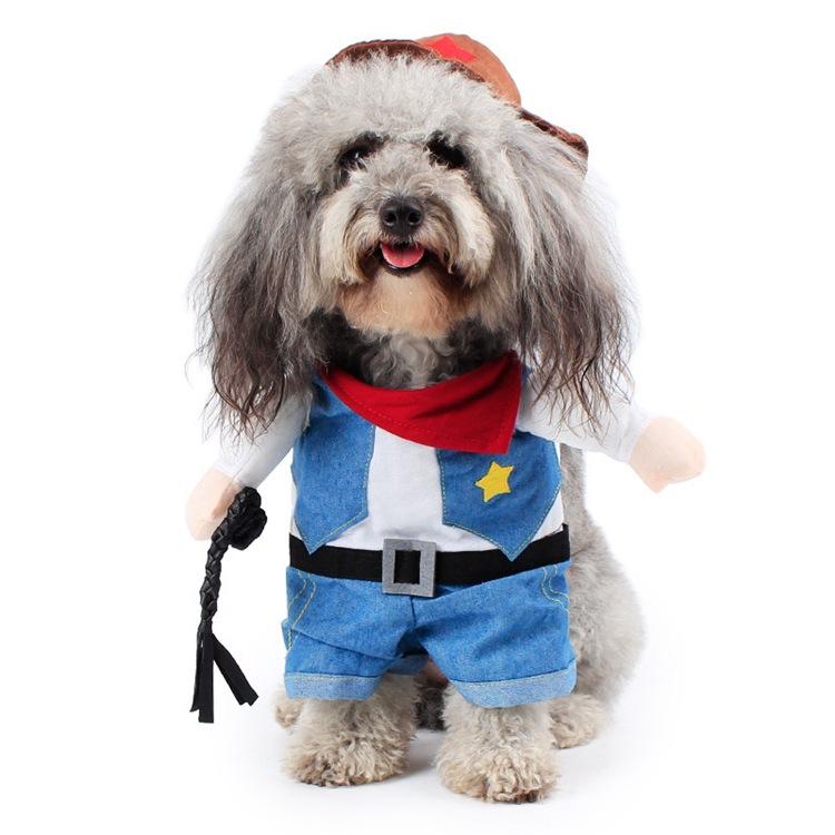 Cosplay Costume for Small Dog Cats Pet Cowboy Halloween Cosplay Funny Creative Novelty Dress Up Party Clothing Hats Accessories
