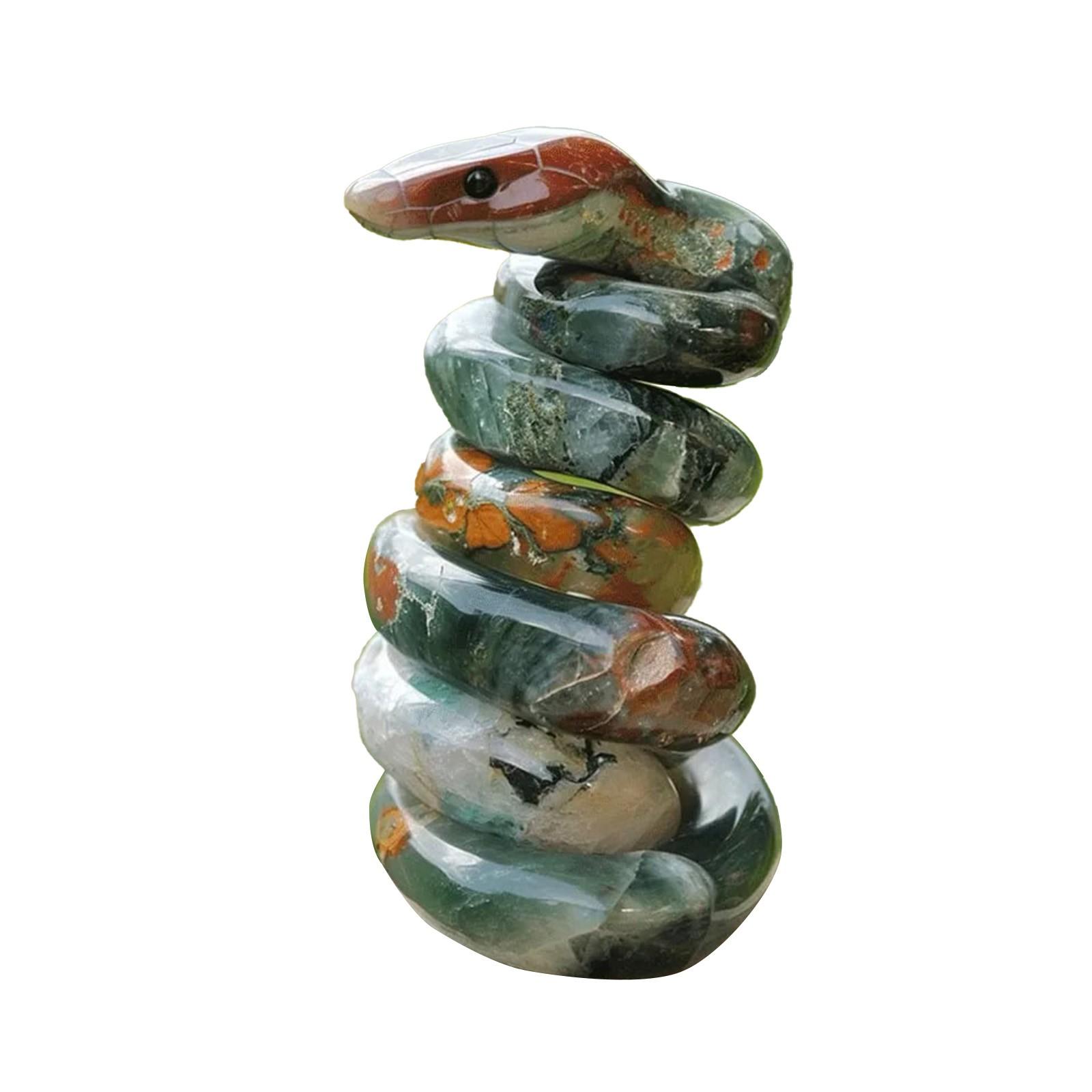 

Interesting Snake Shaped Stone Carving Decoration Decoration, Interesting Decoration One Size