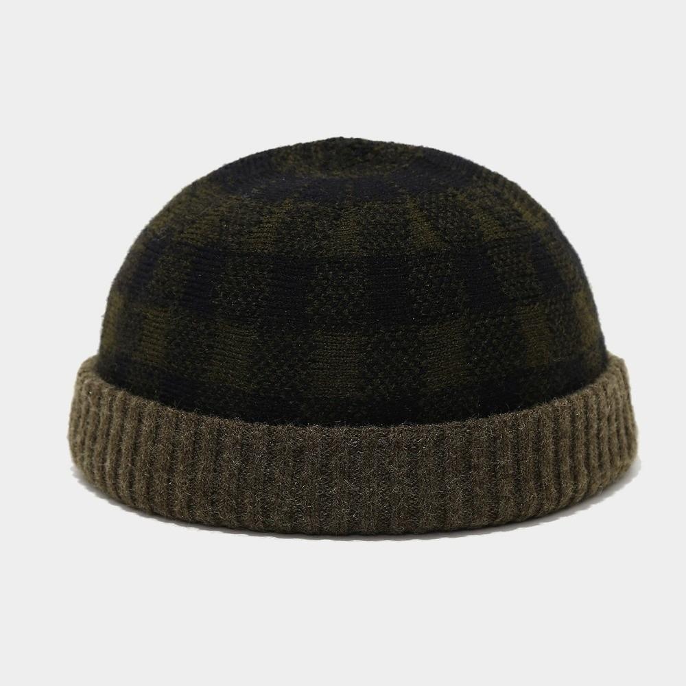 Gestreiftes Streetwear Docker-Hut Warmer Vermieter-Hut Retro Gestrickte Beanie-Mütze Unisex