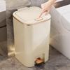 2025 Premium Trash Can with Lid: High-Capacity for Living Room, Kitchen, Bathroom, and Toilet