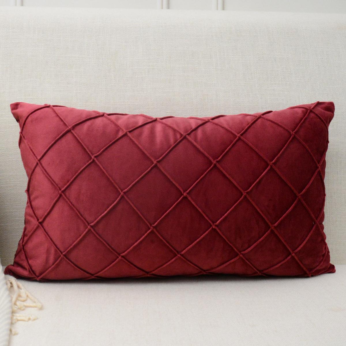 30x50CM Effen Kleur Rechthoekige Kussensloop Ultra Zacht Decoratief Bank Kussenhoes Kussensloop Woonkamer Funda Cojin 30x50cm brown