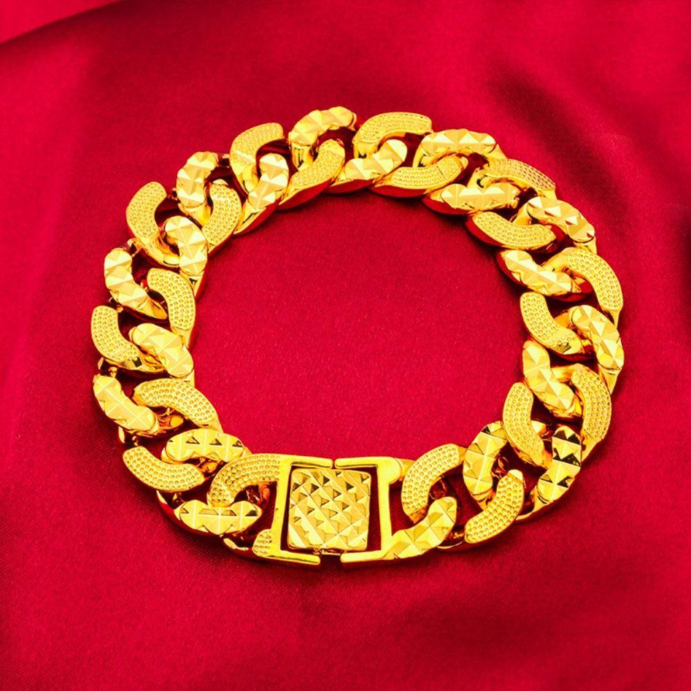 Matte Gold Bracelet Forever Not Fade Men Bracelet Buckle Bracelet  for Men Women Bracelet
