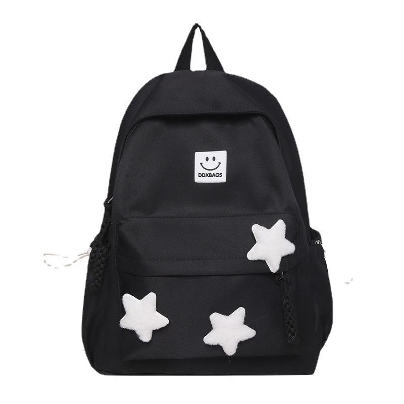 Schoolbag Korean version schoolbag female junior high school students cute stars college students travel backpack simple versatile high school