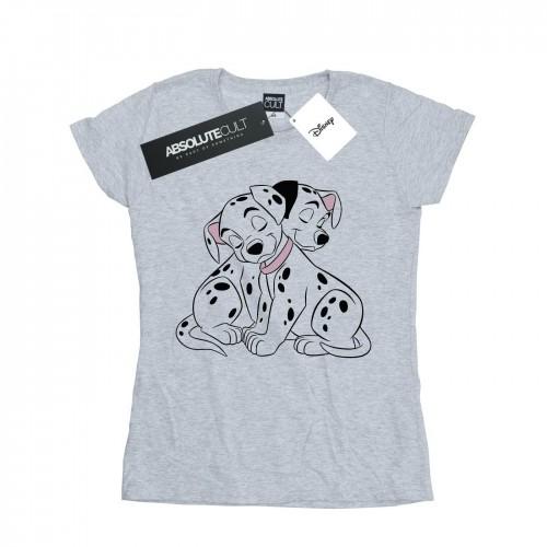 

Disney Womens/Ladies 101 Dalmatians Puppy Love Cotton T-Shirt білий