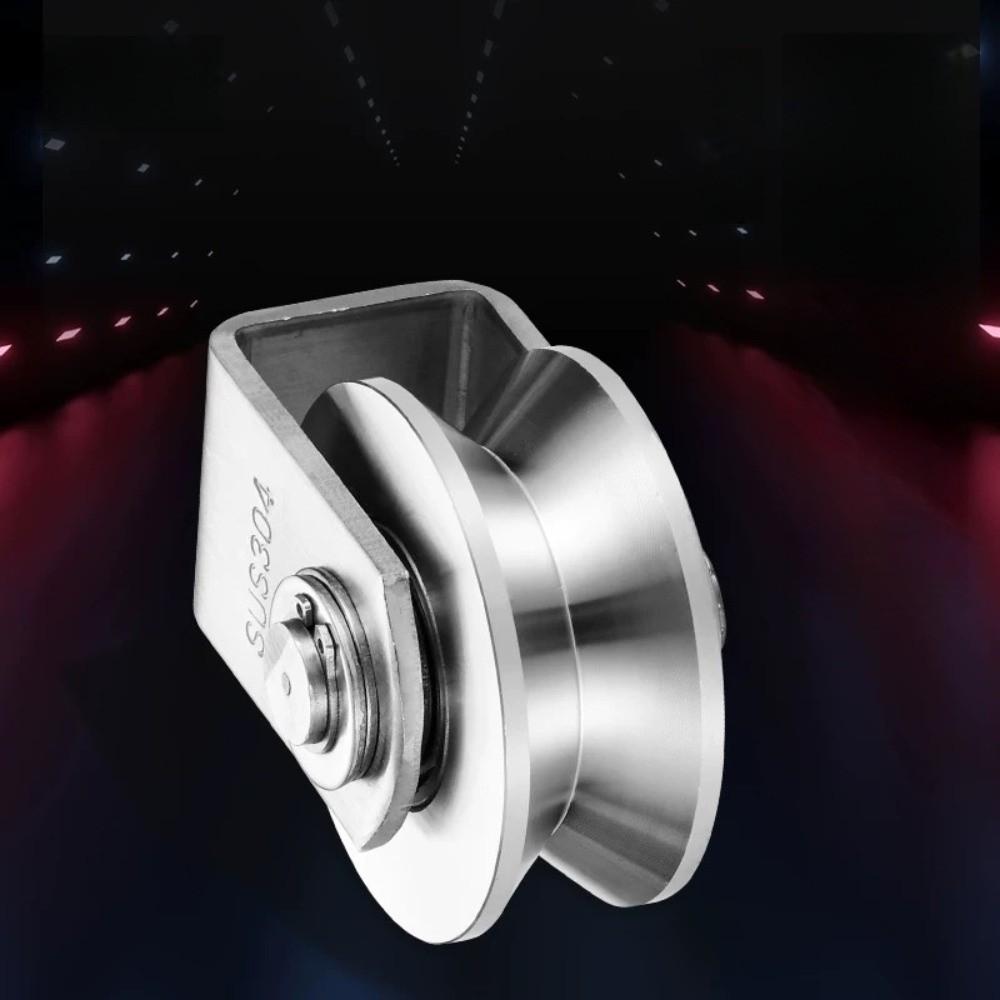 Heavy Duty V Groove Pulley Smooth Rolling 304 Stainless Steel Pulley  Garage Doors