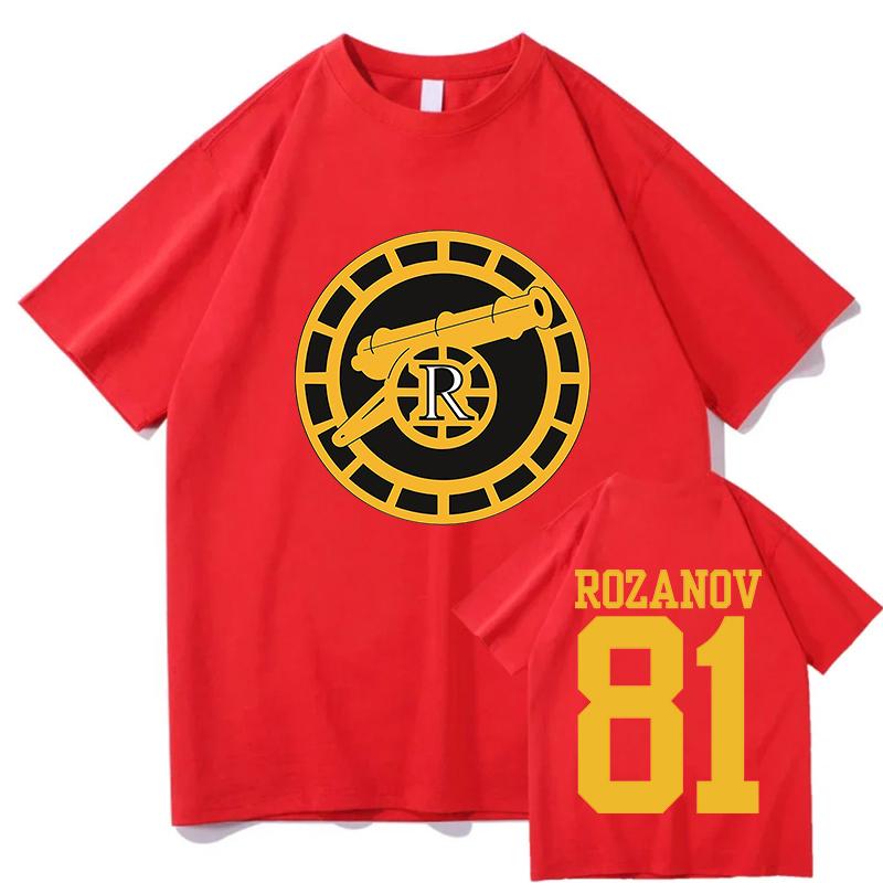 SpringSummer New Boston Raiders Rozanov 81 Printed Cotton Loose Short Sleeve Round Neck MensWomens Casual Fashion Tshirt