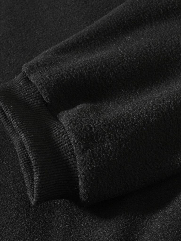 Men's Solid Color Stand Collar Zipper Hoodie Jacket - Outdoor Casual Streetwear