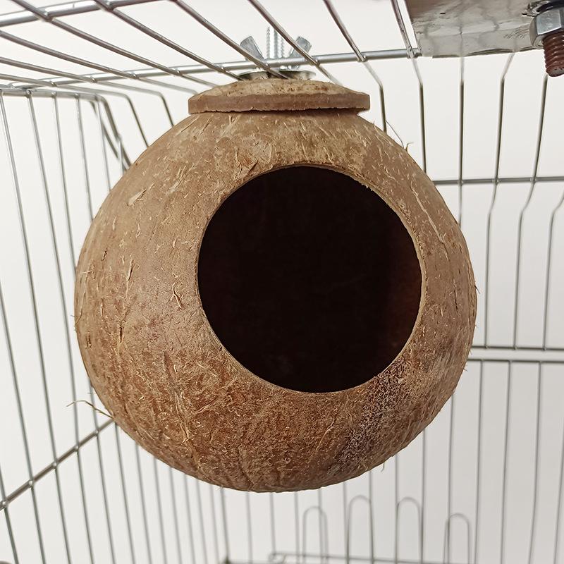 Coconut Bird Nest Parrot Nest Bird Cage Hanging Nest Accessories Parrot Warm Breeding Box