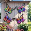 4Pcs Metal Butterfly Garden Art Wall Decor Outdoor Weatherproof Hanging for Fence Patio Balcony
