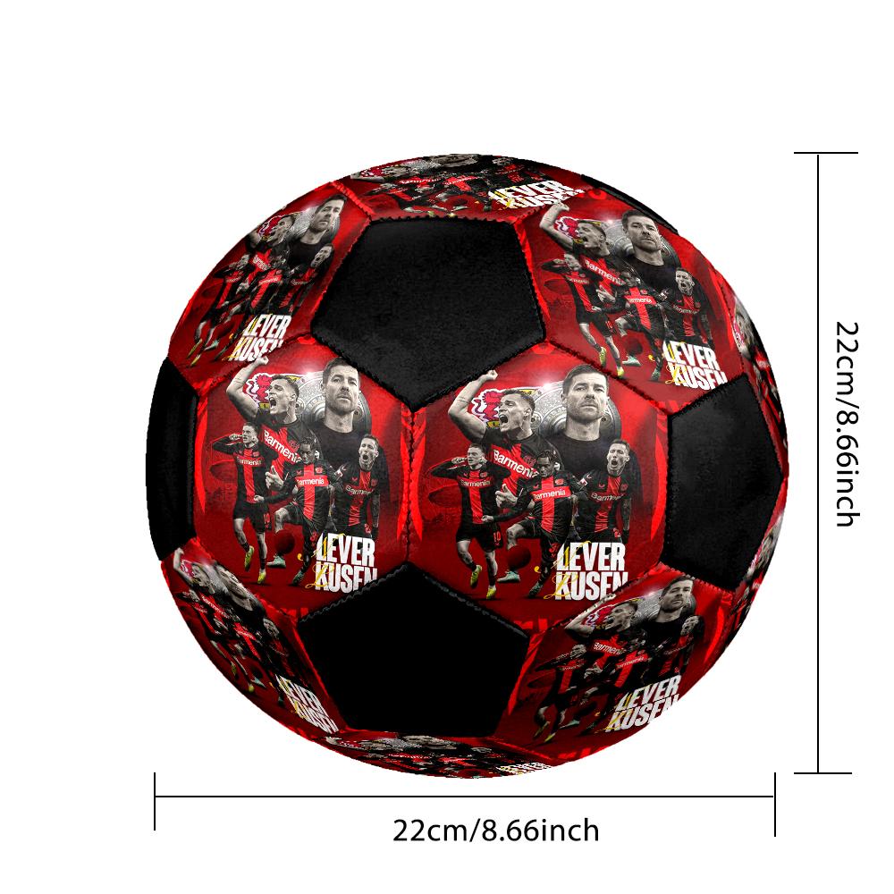 Bayer 04 Leverkusen Indoor Soccer Ball Colorful Machine Stitched PVC Size 5 Team Training Competition Ready Durable High-Bounce Cool Sports Gift