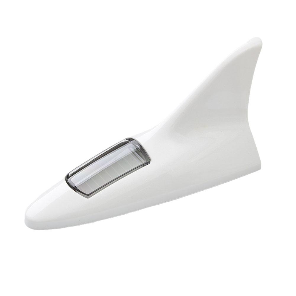 Car Auto Shark Fin Style Tail Warning Light Warning Light-emitting Tail Solar Double-side Light Light LED P0W9