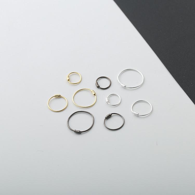 Korean Sterling Silver Hoop Earrings for Women - Trendy 2020 Ear Bone Hoops