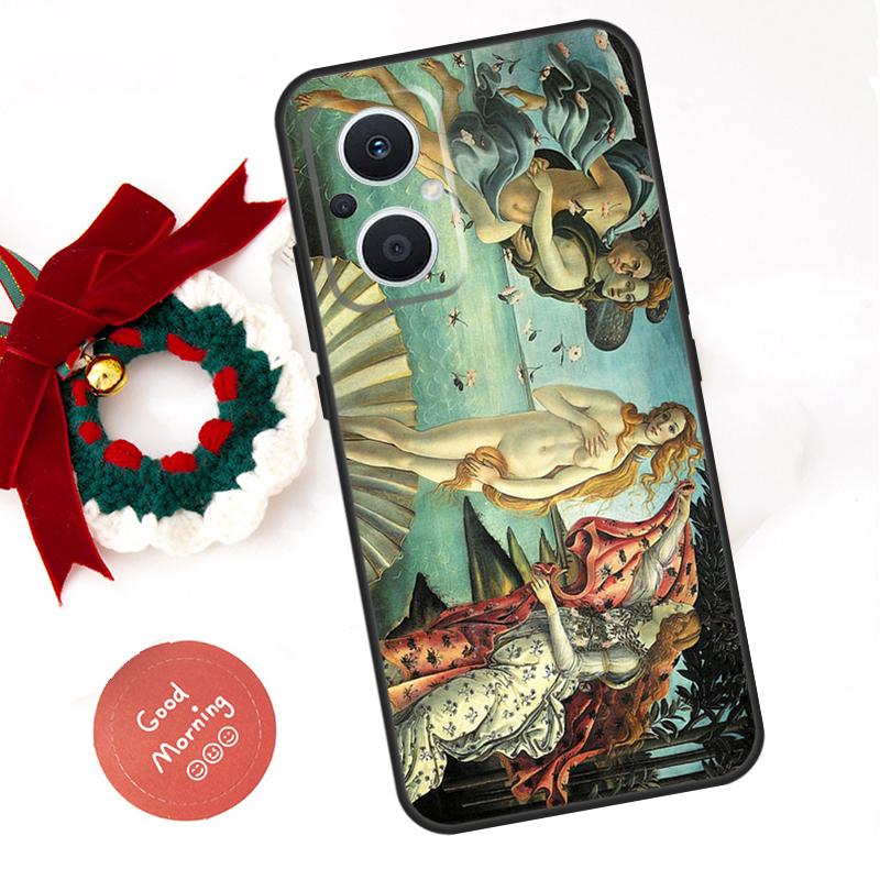 Art Paintings The Birth Of Venus Funda For OPPO Reno 10 11 12 13 14 Pro 11F 12F 13F 14F 7 8 Lite OPPO Find X8 X6 X9 Pro Case
