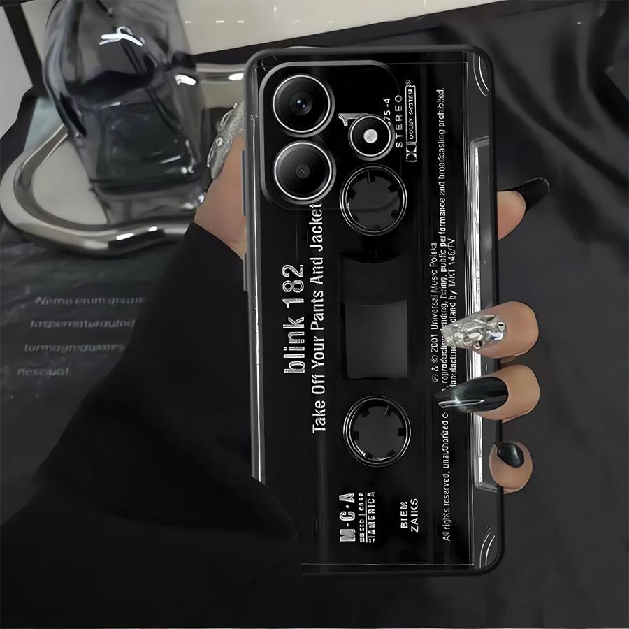 Lucky Tape Pattern Soft Back Phone Cover Case for Xiaomi Redmi Note 10 9 8 Pro 10S 11 13 12 Pro Plus 11S 12S 9s