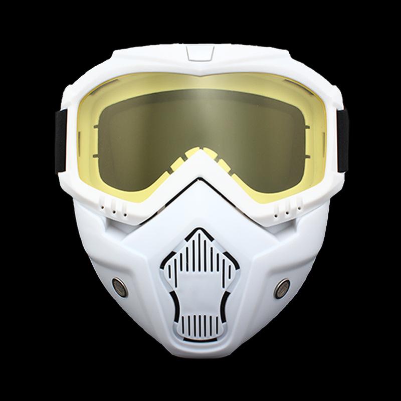 

Лобовые стекла в стиле ретро, ​​очки, тактическая маска, белая рамка, лобовые стекла мотоциклов для велоспорта на открытом воздухе, спортивные защитные очки, ветрозащитный белый цвет