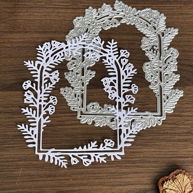 Leaf Frame Carbon Steel Die Cut Stencil Decorative Embossing Paper Dies for Scrapbooking Photo Album Card Making