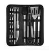 Portable Stainless Steel BBQ Tool Set for Home, Outdoor, and Camping – Includes Knife and Fork