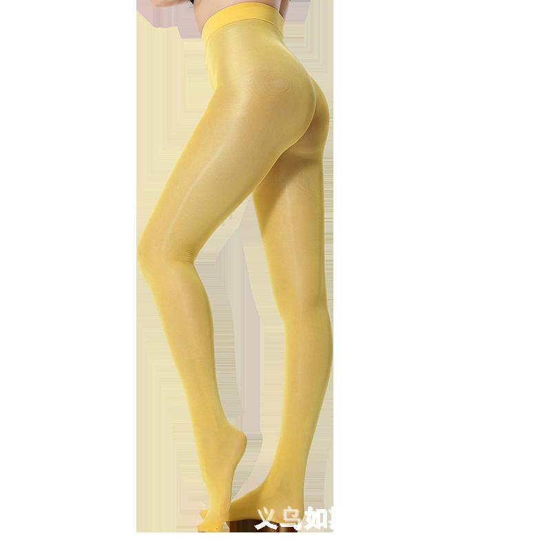 Collant modellanti 60D resistenti agli strappi taglie forti per donna, calze da yoga/danza lucide, leggings lisci da donna, pantaloni da ginnastica, calzetteria