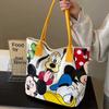 Large Canvas Tote Bag for Women Cute Cartoon Handbag Heavy Duty Shoulder Daily Commute Travel Shopping Gift