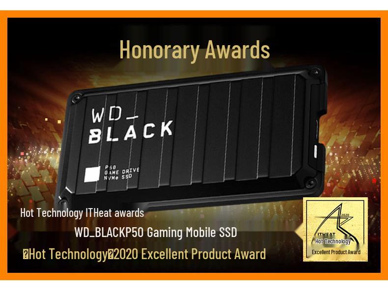 Western Digital BLACK P50 Portable SSD for PS4/XONE - Available in 500GB, 1TB, and 2TB.