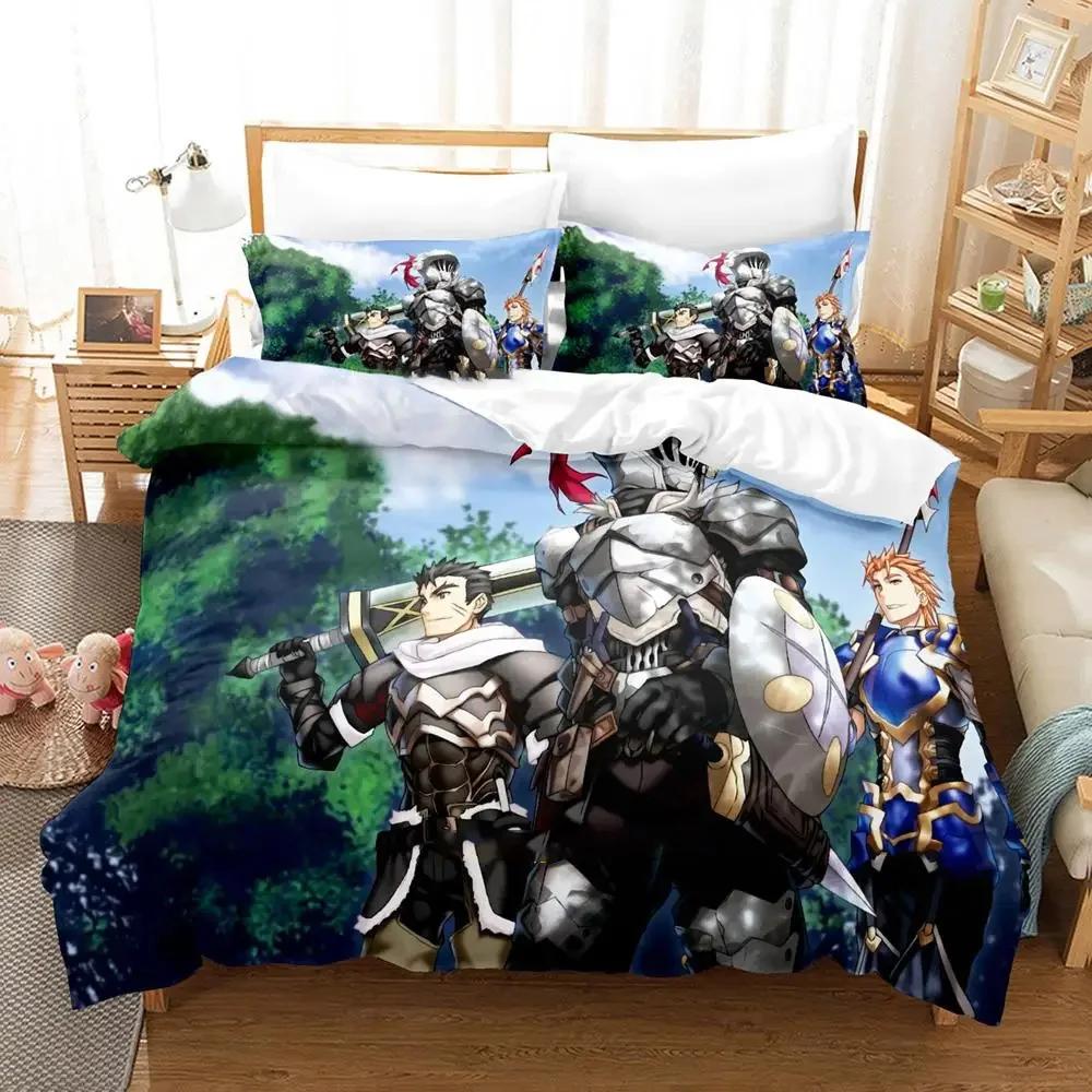 3D Anime Goblin Slayer Bedding Set Duvet Cover Bed Set Quilt Cover Pillowcase Comforter King Queen Size Boys Adult Bedding Set