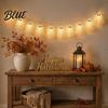 Whimsical Halloween Window Displays 6.6FT Light Up Ghost Garland Lace LED Fairy String Light Decorative Garland Spooky Hanging Bunting Banner