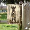 Vintage Donkey Metal Wall Art  Realistic Farm Animal Decor X Inches for Barn Cafe Bar Office Porch Garden