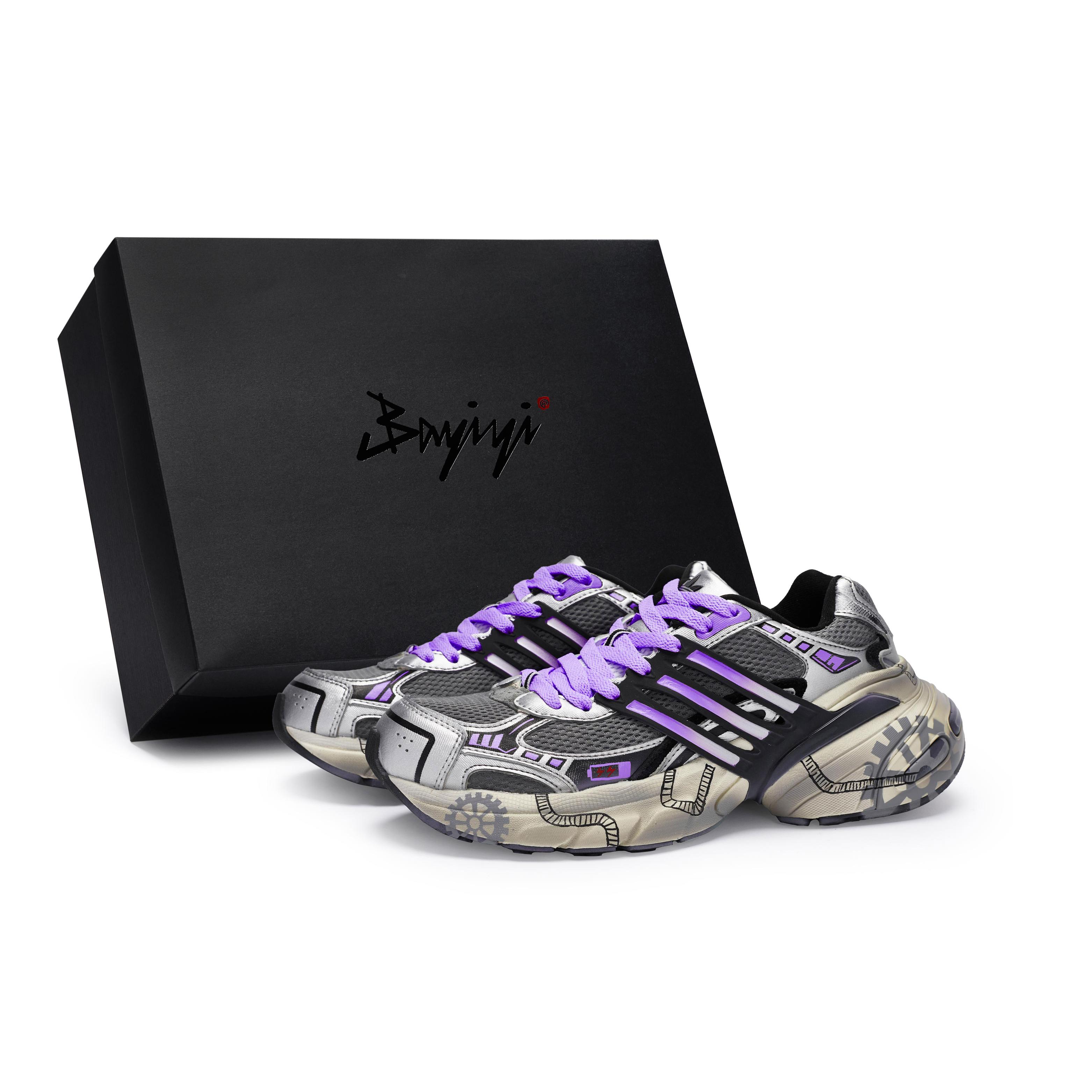 

Adidas Originals ADISTAR XLG Slip Resistant Abrasion Resistant Low top Casual Shoes Unisex Gray Silver Purple IH3381(Team80-S-BOX) 44⅔