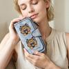 Tiger Printed Fashion Long Wallet Large Capacity Casual PU Purse for Daily Use