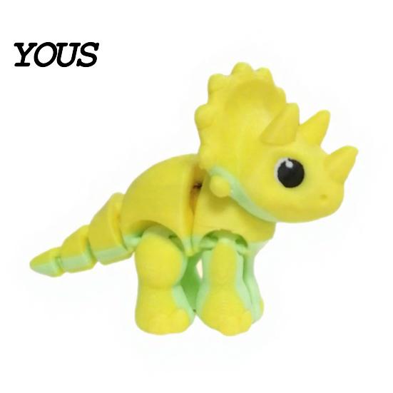 Stressabbau-Spielzeug 3D-gedruckte bewegliche Dinosaurier-Figur, Mini flexible Dino-Figuren, Schreibtischdekoration Niedliches bewegliches Sammlertier für Kinder, Erwachsene