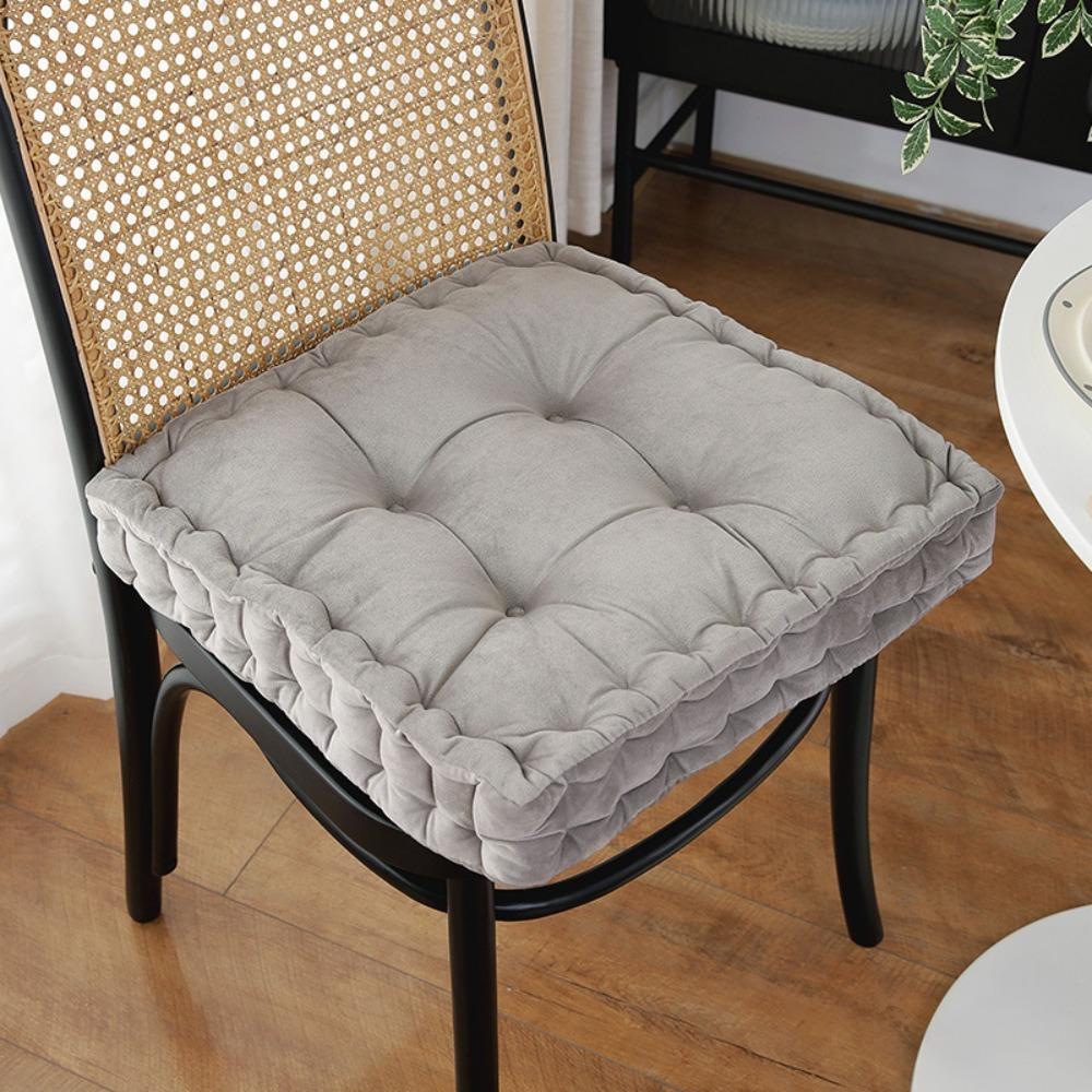 Square Chair Cushion Thicken Seat Pad Home Decor Velvet Tatami Cushion  Office