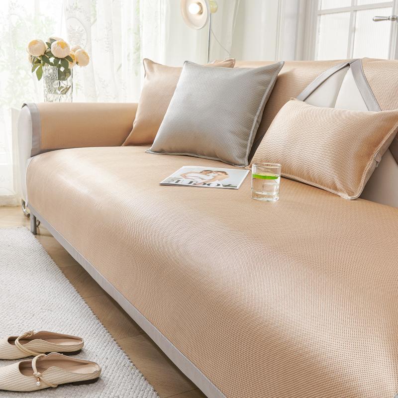 

Ice Silk Sofa Cushion, Summer Mat, Seat Cushion, Non-Slip Leather Sofa Cover, New Light Luxury High-End Cool Cushion Cloth 70*70cm
