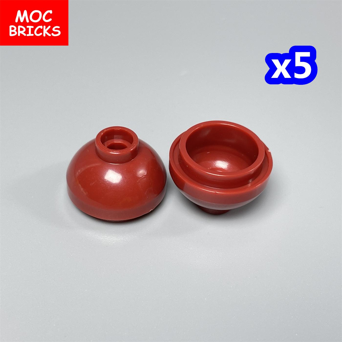 

10pcs MOC Bricks Round Brick 2x2 15395 Flower Pot Dome Bowl DO-IT-YOURSELF Building blocks Action Educational Assembled Playthings Children Gifts темно-червоний колір