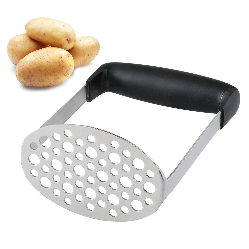 Stainless Steel Potato Masher Manual Food Ricer Fruit Vegetable Press Crusher Kitchen Gadget ( BPA Free , No FDA )