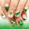 St. Patrick's Day Green Clover Sparkle Press-On Nails - 24 Detachable Tips