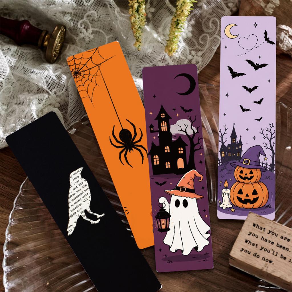 Pack Halloween Pumpkin Bookmarks for Reading, Creative Book Page Markers