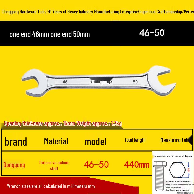 Donggong Professional Double-Ended Open-End Wrench and Crab Fork Pliers - National Standard Hardware Tools.