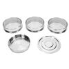 Kit de Germinação Empilhável de 6,7 Polegadas Bandeja de Germinação de Malha de Aço Inoxidável Germinador com Tampa Base para Feijão Ervilha Brócolis Trigo