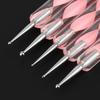 5 buc Instrument Modelare Argilă Dublu Cap Nail Ceramică Silicon Pensulă cu Puncte (Roz)