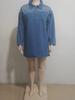 2024 European and American Women's Spring/Summer Loose Denim Lapel Dress