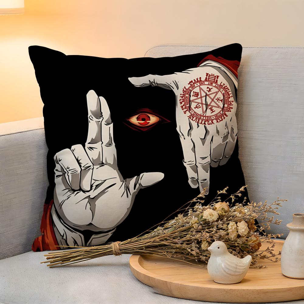Cushion Cover  Linen  SkinFriendly Soft Decorative Case for Sofa Home Decor Anime Cool Hot HHellsings Pillow cover