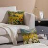 Landscape Style Painting Art Cushion Cover Pillowcase Short Plush Invisible zipper Room Sofa Cushion Cover