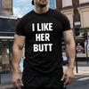 I Like Her Butt His Beard Top Matching Couple Valentines Day Gift Set Funny T-Shirt