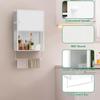 Wall-Mounted Bathroom Cabinet with Towel Bar & 3-Tier Shelves - Over Toilet Storage for Bathroom, Laundry & More, White