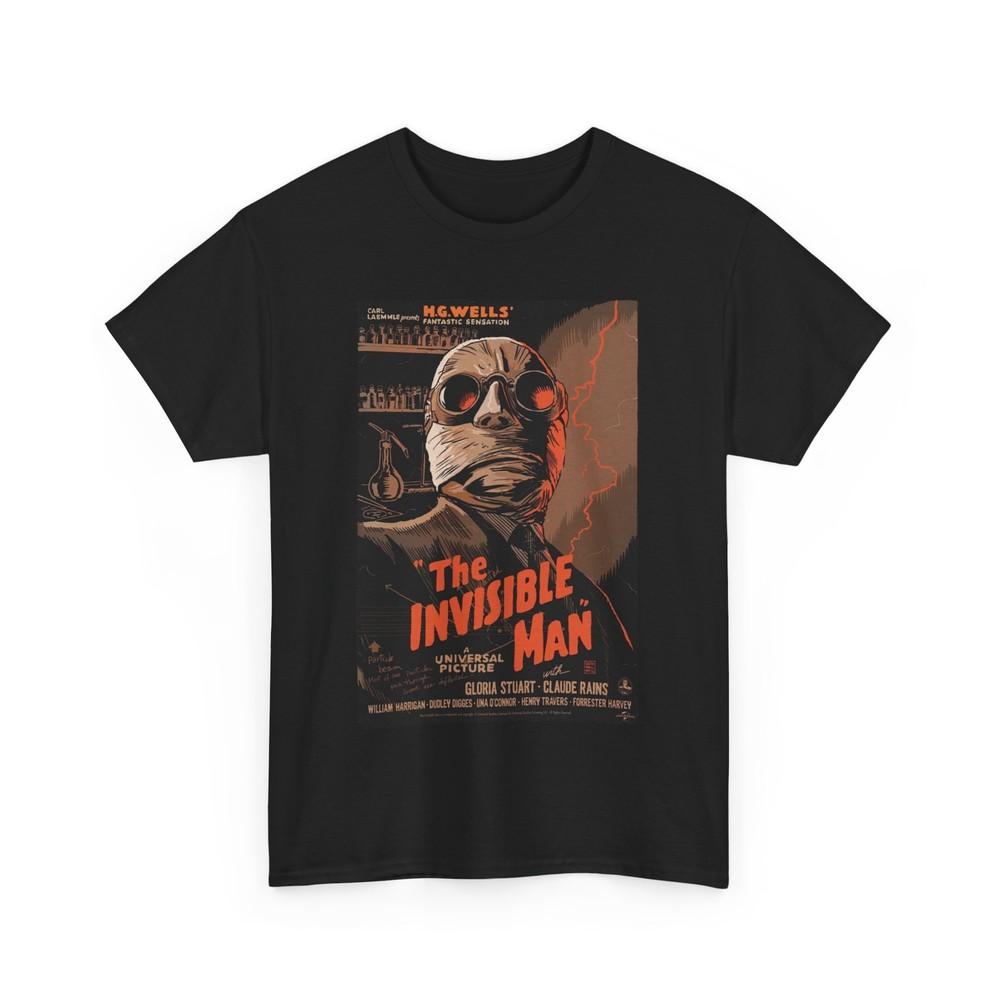 

Invisible Man Classic Movie Poster Tee, Vintage Film T-Shirt 2XL