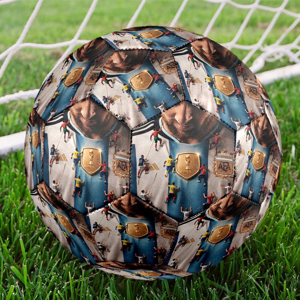 Messi 10 Number Golden World Cup Champion Size 5 Soccer Football Machine Sewn Indooroutdoor Universal Football Soccer Accessory Perfect Gift For Frien