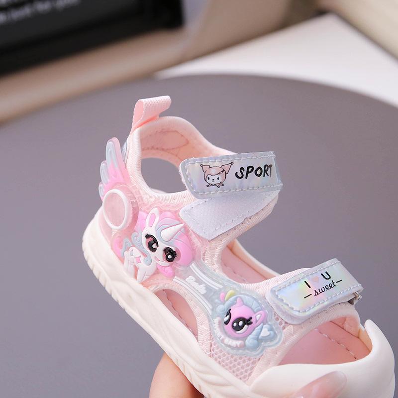 Girls light bag head sandals 2025 new summer infant soft-soled toddler shoes casual shoes baby girl shoes