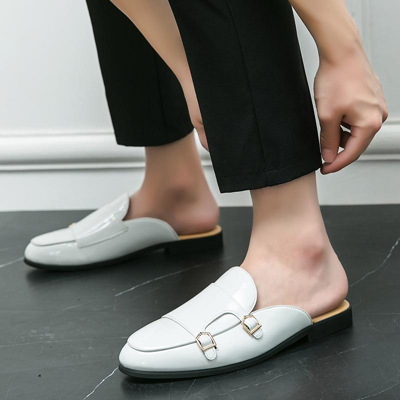 Casual Leather Shoes For Men White Leather Loafers Summer British Style formal Leather Business Shoes Male